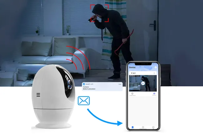 AI 人形移动侦测,异动即时推送报警