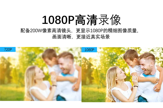 200 万 1080P 超清 + 全彩夜视,昼夜清晰成像