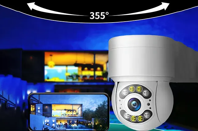 355° Pan 90° Tilt All-Round Coverage & Auto Human Tracking