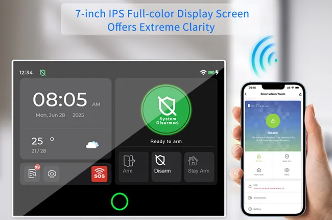 7-inch IPS Large Touch Screen, Smooth Human-Computer Interaction