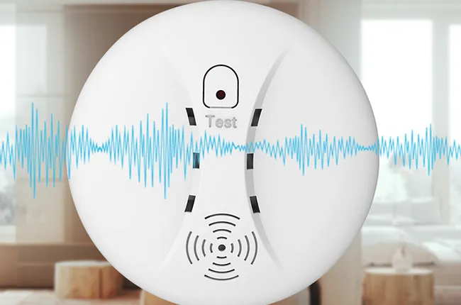 High-Decibel Built-in On-site Alarm Speaker