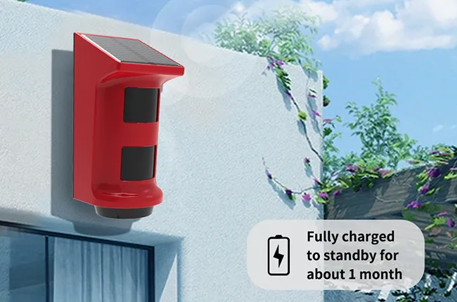 Solar Self-Charging & Long Standby, IP65 Waterproof