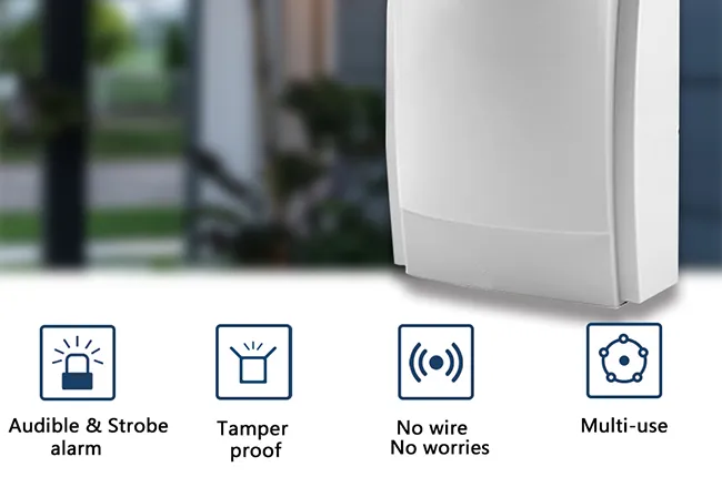 Powerful Audible & Strobe Deterrence