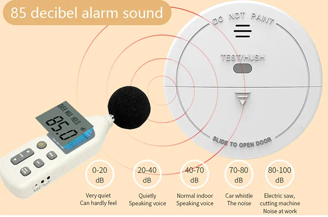 85dB Clear & Loud Alarm Volume