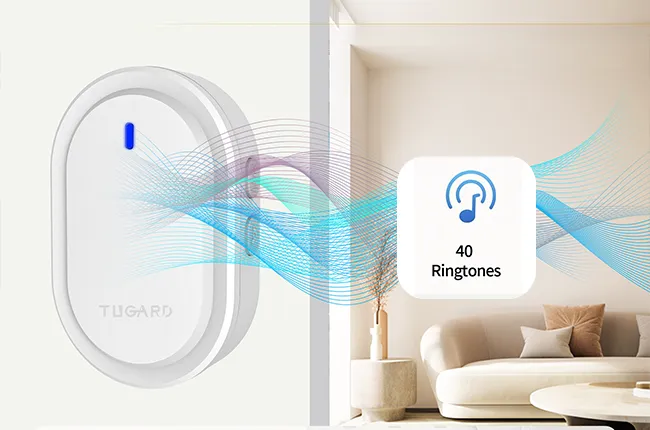 Customizable Audio with 40 Tunes & 5 Volume Levels