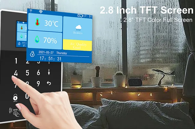 2.8-inch TFT Color Touch Screen & Multi-Language Support