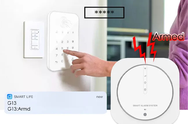 Multi-Mode Arming & Disarming (Password/RFID/Touch Keypad)