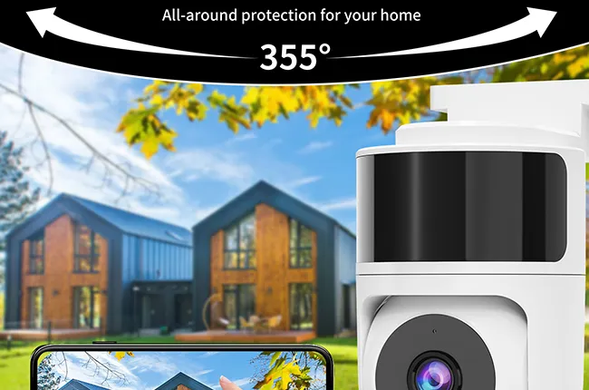 355°×90° Pan Tilt All-Round Monitoring