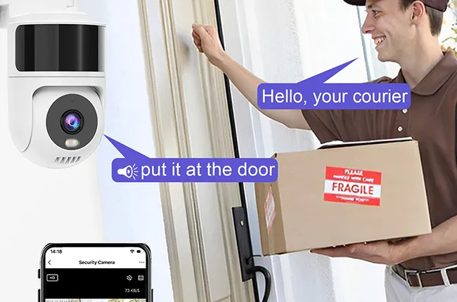 Two-Way Audio & Privacy Protection Sleep Mode