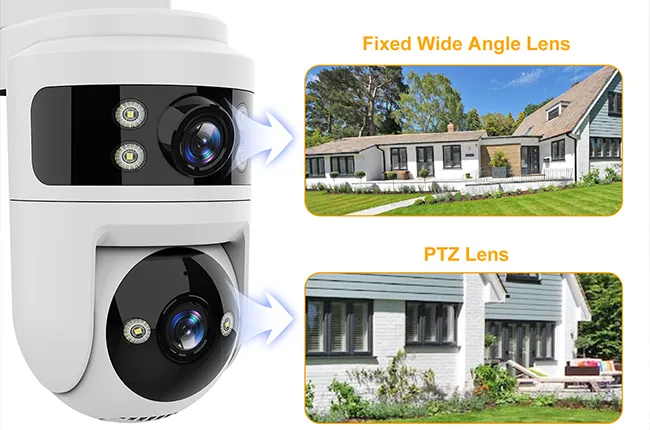 8MP Dual Lens Dual-Screen Simultaneous Monitoring