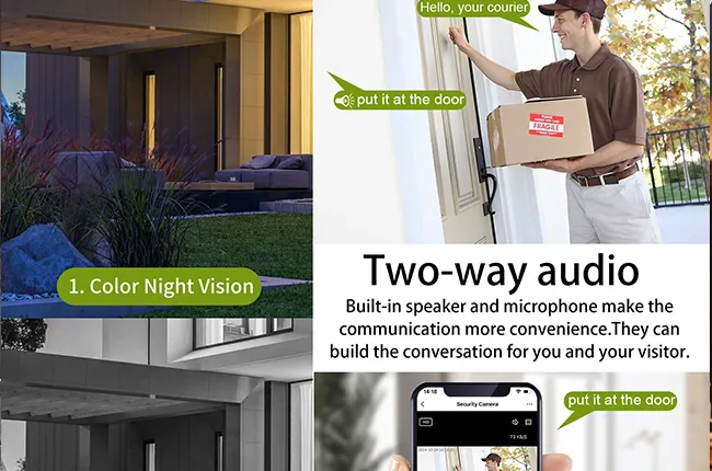 Dual Night Vision & Two-Way Audio Communication