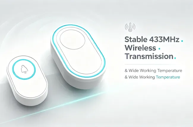 Stable 433MHz Wireless Transmission & Wide Working Temperature