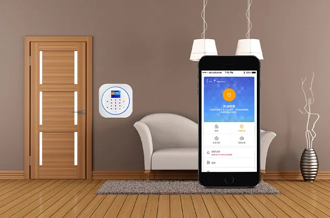 触摸屏 + RFID 刷卡,支持定时布撤防