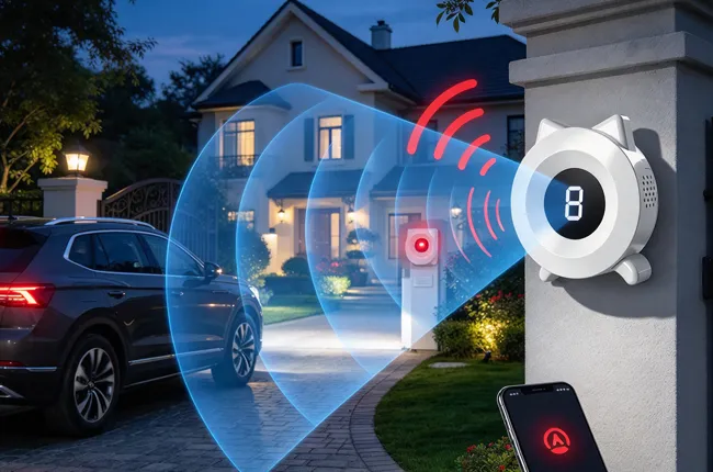 Instant Alerts When a Vehicle Passes — Local Sound & Light Plus Remote Phone Notification